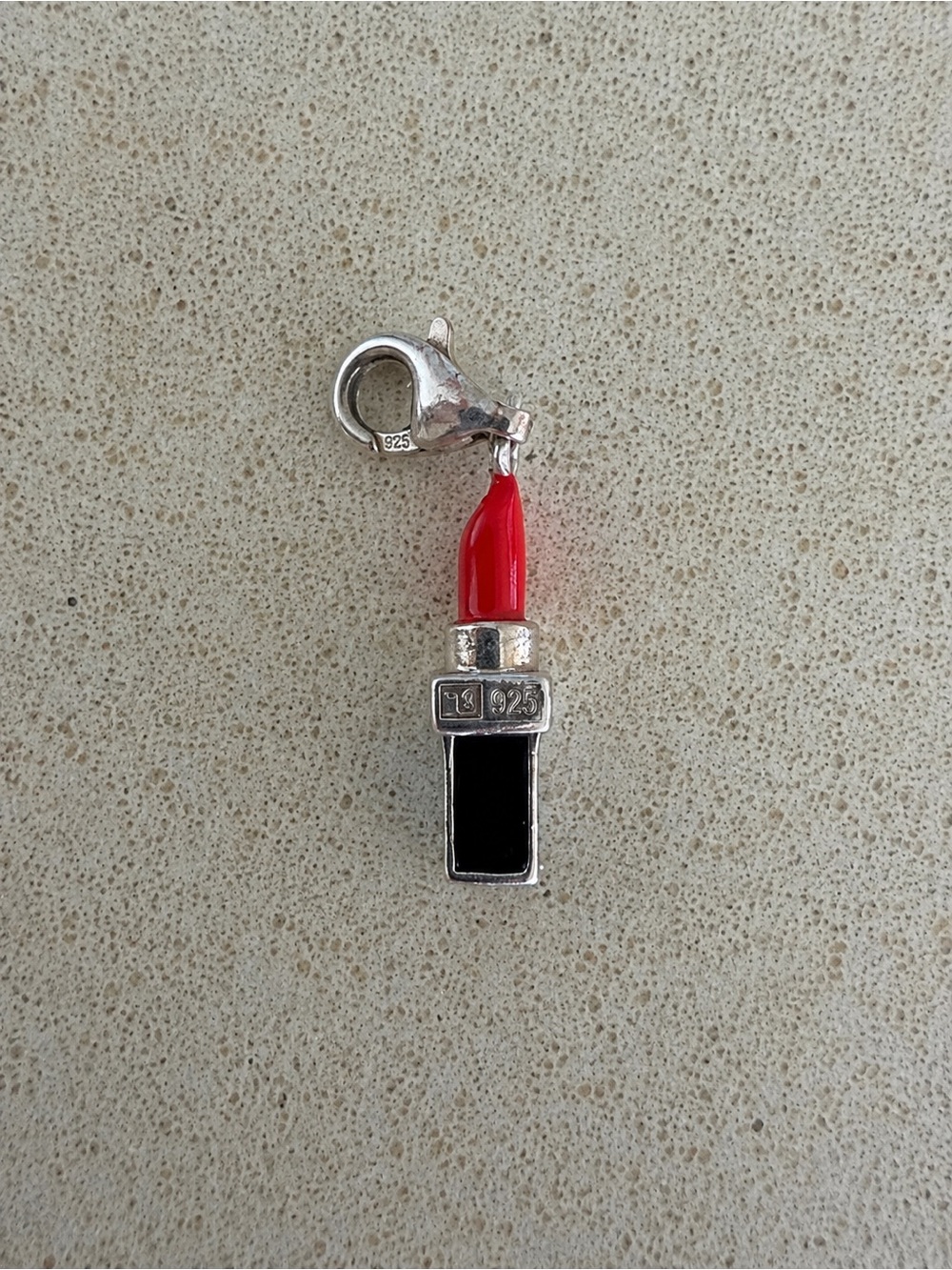 Thomas Sabo 925 Sterling Silver Lipstick Charm authentic